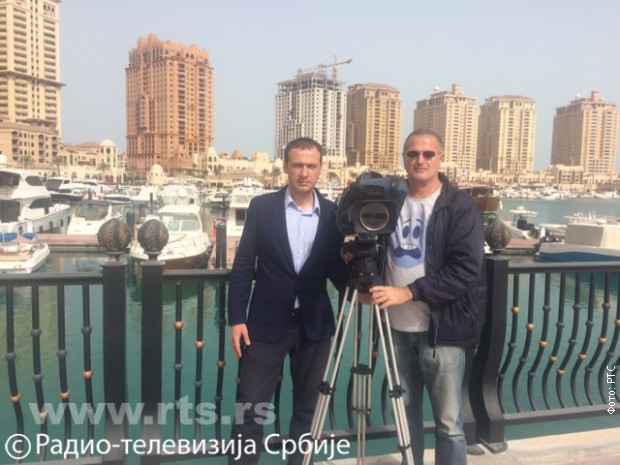 Novinar Stevan Kostić i snimatelj Aleksandar Agbaba