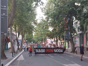 Пети протест "Ваљево против насиља", подршка суспендованој полицајки Катарини Петровић