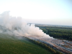 Пожар на депонији код Сремске Митровице