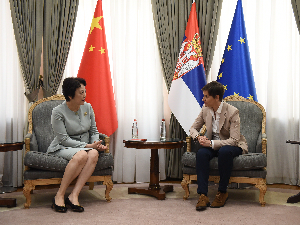Премијерка Брнабић примила у опроштајну посету амбасадорку Кине Чен Бо