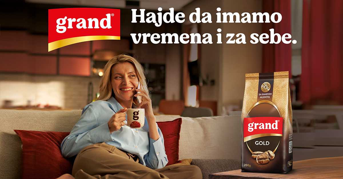 Нова кампања Гранд кафе са Анђелком Стевић Жугић у главној улози  Хајде да имамо времена и за себе!