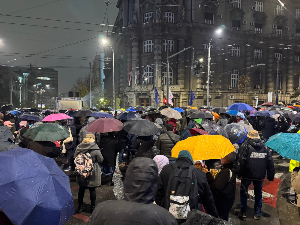 Протест у Београду због несреће у Новом Саду