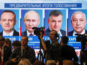 ЦИК Русије: Обрађено 99 одсто гласова, за Путина гласало 87,32 одсто бирача