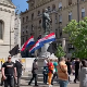 Томпсонове песме и усташки симболи испред православне цркве у Загребу