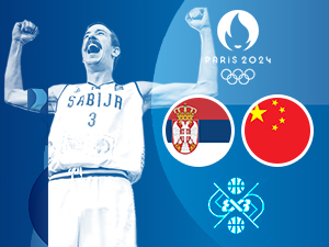 ЛОИ 2024 - Баскет 3x3: Србија - Кина