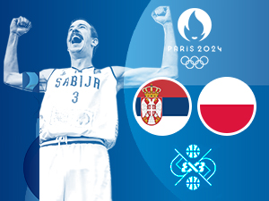 ЛОИ 2024 - Баскет 3x3: Србија - Пољска