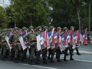 Промоција најмлађих официра Војске Србије испред Дома Народне скупштине