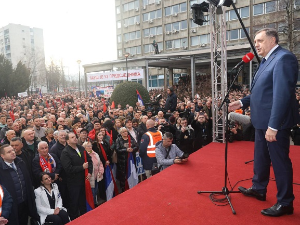 Додик на митингу у Бањалуци: РС има право да постоји и не може бити оспоравана