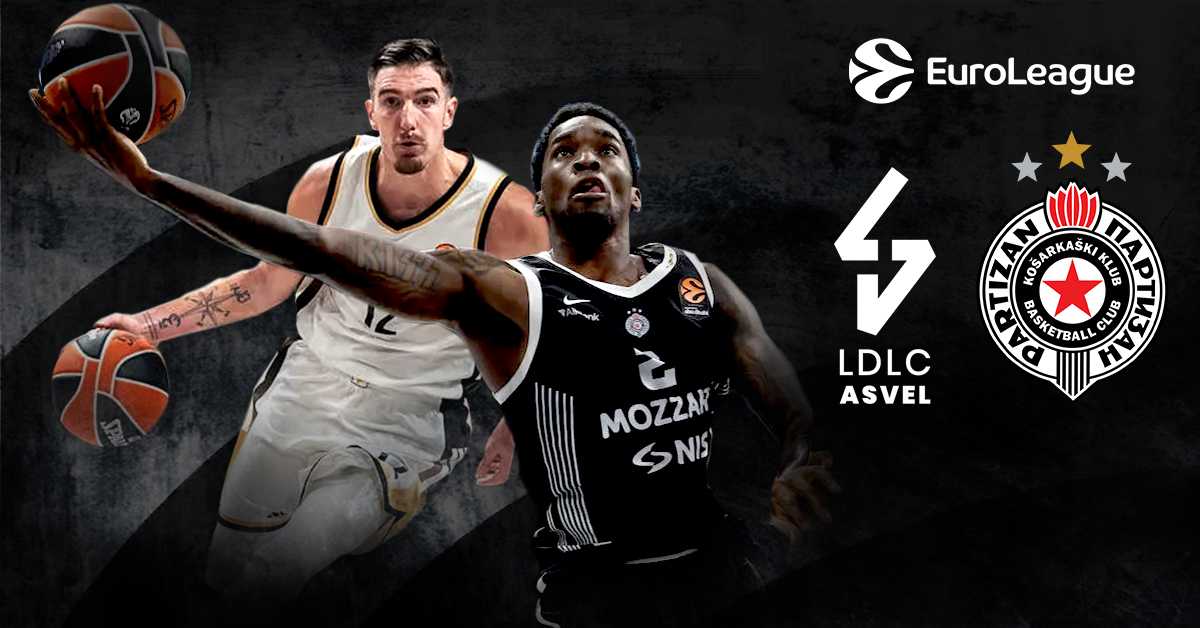 Партизан у Француској - Асвел препрека ка другој узастопној победи у Евролиги