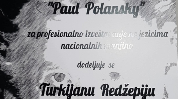 Туркијан Реџепи – добитник награде за новинарство и хуманост „Пол Полански”