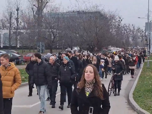 Протест студената у блокади у Новом Саду: "Одговорност - пут до правде"
