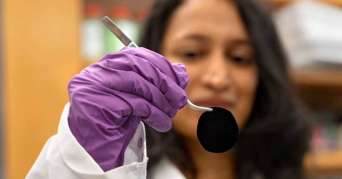 Направљена тканина црна као црна рупа, инспирисана перјем величанствене рајске птице