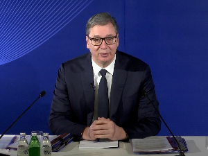 Вучић на годишњој конференцији: Два циља у 2026. – мир и стабилност и да буде најбоља економска година у историји Србије