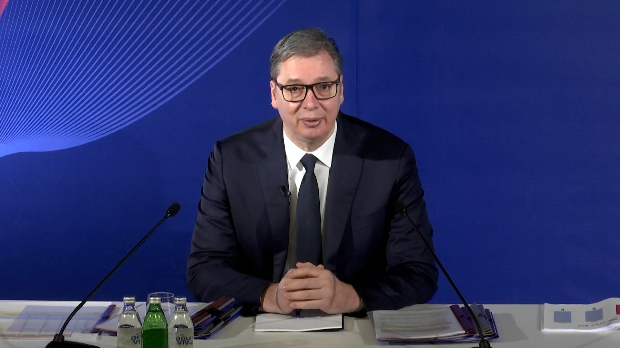 Вучић на годишњој конференцији: Два циља у 2026. - мир и стабилност и да буде најбоља економска година у историји Србије