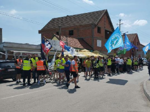 Протест у Нишу, штафетни маратон до Пожаревца