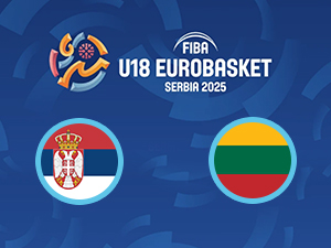 Кошарка - ЕП 2025 јуниори: Србија - Литванија