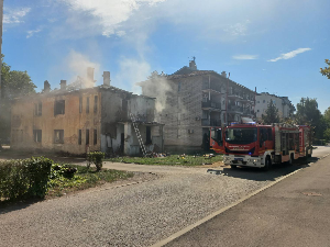 Пожар у напуштеној згради у Ваљеву
