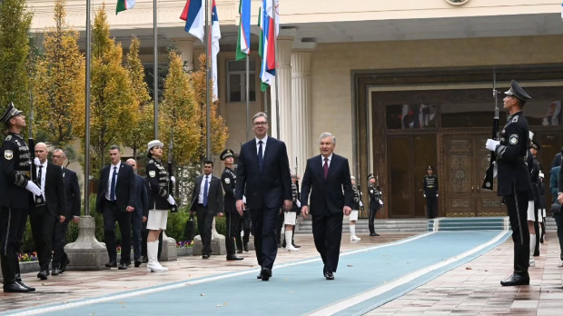 Вучић у Узбекистану: Надам се стратешком партнерству; Мирзијојев: Посета српске делегације историјски догађај Вучић у Узбекистану: Надам се стратешком партнерству; Мирзијојев: Посета српске делегације историјски догађај