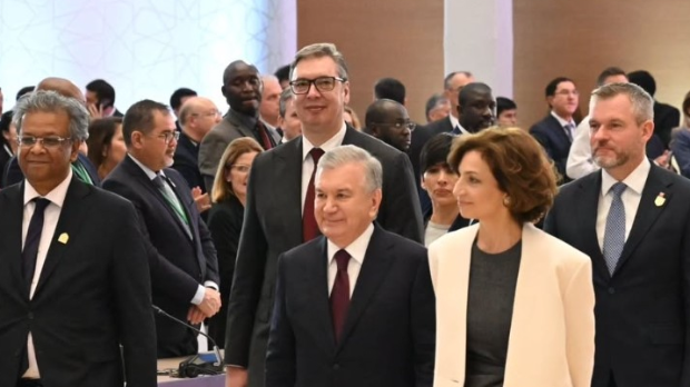 Вучић у Самарканду на Генералној конференцији Унеска: Србија успела да одбрани своју позицију по питању КиМ