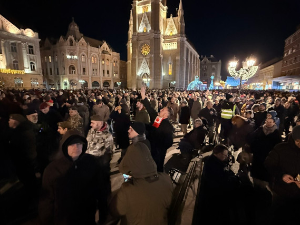 Студентски протест "Шта значи победа" на Тргу слободе у Новом Саду