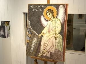 Приказ анђела на зиду цркве у пиротском селу Станичење