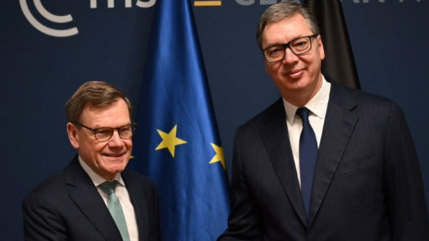 Други дан Минхенске конференције - председник Вучић са министром спољних послова Немачке Вадефулом