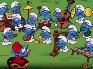 Штрумпфови:	Прва Штрумпфвићева реч