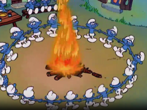 Штрумпфови:	Невоља у балончићу; Божанствени штрумпфови