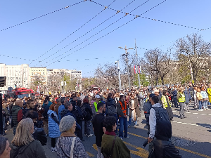 Скуп и шетња студената у блокади у Београду - обележен 4. април