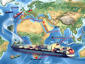 Пловидба на таласима рата: Ауто-делови и веш машине круже око Африке, како роба из Азије стиже у Србију