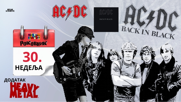 Роковник 23. - 29. јул: Група AC/DC је објавила студијски албум ”Back in Black”