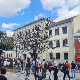 Протест испред Гимназије у Чачку због именовања новог руководства