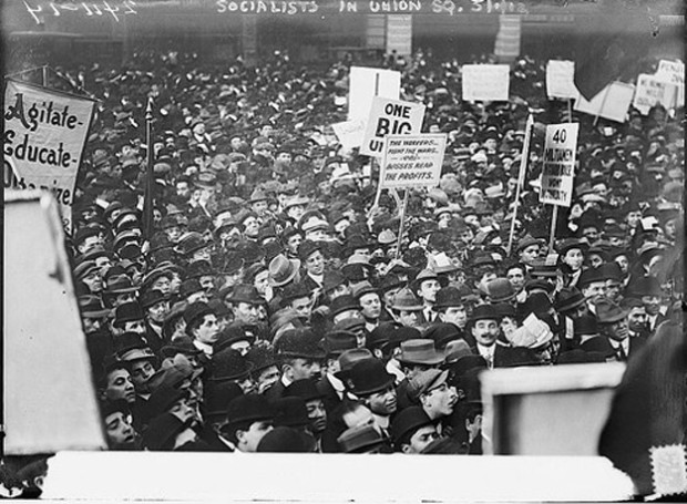 Протест радника на Јунион скверу у Њујорку, 1. маја 1912. године 