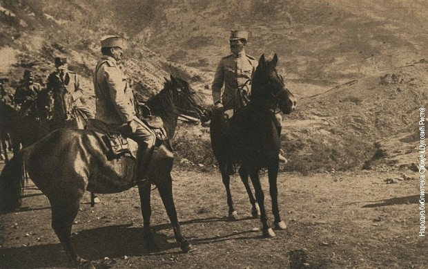 Vrhovni komandant Aleksandar na položaju na Čegaljskoj planini