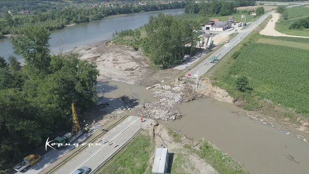Porušen most preko reke Ljuboviđe u opštini Ljubovija