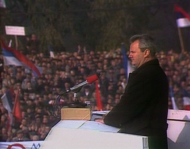 Slobodan Milošević, miting