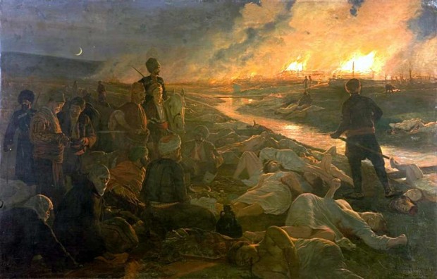 Masakr u Bataku u Bugarskoj 1876. slika Antonija Piotrovskog