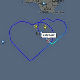 Авион „цртао“ срца због љубавне приче у ваздуху
