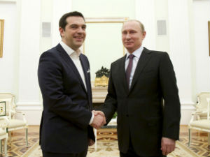 Ципрас у Русији, сутра састанак са Путином
