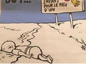 "Шарли ебдо" објавио карикатуру утопљеног дечака