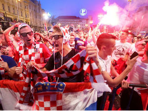 Лудница у Загребу после победе над Аргентином