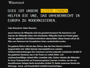 Немачка Википедија „у црнини“ због планираних измена закона