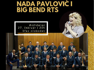 Нада Павловић и Биг бенд РТС-а 27. фебруара у „Божидарцу“