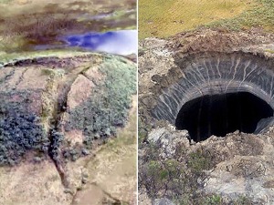 Џиновска експлозија метана у Сибиру оставила иза себе педесет метара дубоку рупу 