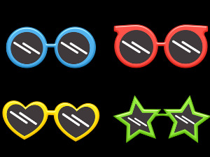  Добро јутро децо - Наочари у облику срца 