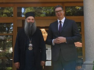 Вучић се састао са патријархом Порфиријем