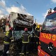 Судар два камиона у Сурчину, једна особа тешко повређена