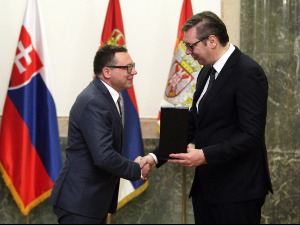 Вучић уручио орден председнику Еуроџаста Ладиславу Хамрану