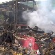 Још тиња пожар који је синоћ избио у ивањичком предузећу "Еурометал"