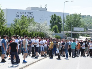 Протест радника "Фијата" у Крагујевцу, министарка: Тражићемо најбоље решење